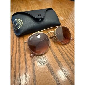 Ray Ban RB3647-N 9069/A5 Round Double Bridge Sunglasses Full Rim Metal 5122-145